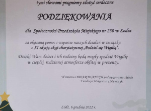 „Podziel się Wigilią"